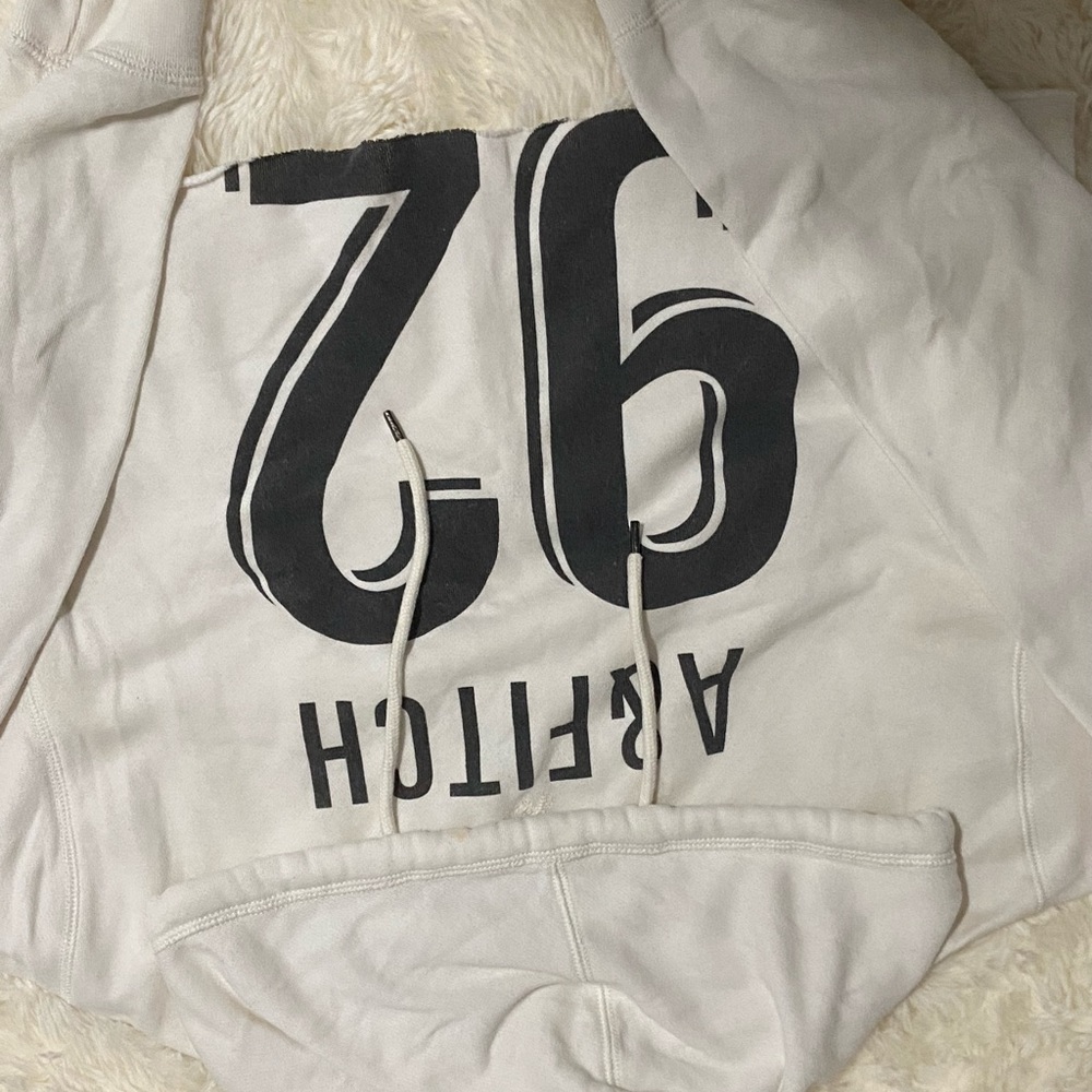 Oversized cropped black wording sweatshirt